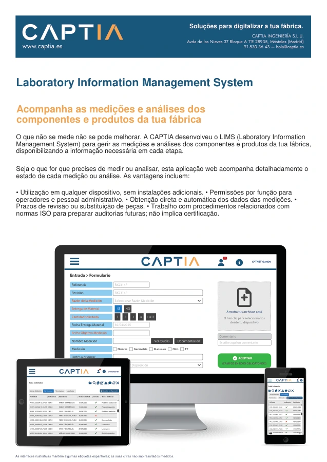 LIMS para gerir medições e análises industriais