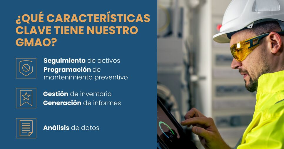 Características clave del GMAO de CAPTIA